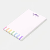 Gelukkige 18e Verjaardag in Regenboogstrepen Post-it® Notes (Schuin)