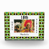 Gelukkige 18e verjaardag JAMAICA FLAG Fotoblokken (Voorkant)