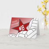 Gelukkige 18e verjaardag, volleybalster! kaart (Gele Bloem)