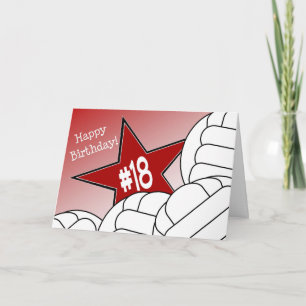Gelukkige 18e verjaardag, volleybalster! kaart