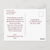 Gelukkige 1e dag van school schattige teddybeer me briefkaart (Achterkant)