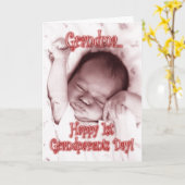 Gelukkige 1e Grootouders Dag Oma - Baby Meisje Kaart (Gele Bloem)