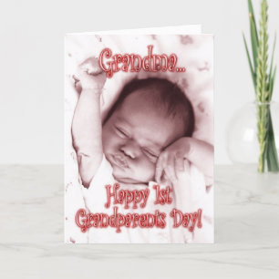 Gelukkige 1e Grootouders Dag Oma - Baby Meisje Kaart