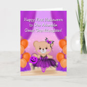 Gelukkige 1e Halloween Ballerina achterkleindochte Kaart (Voorkant)