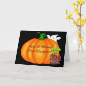 Gelukkige 1e Halloween kleindochter Kaart (Gele Bloem)