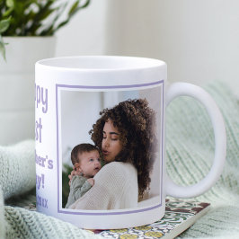 Gelukkige 1e Moederdag 2 Foto Lavendel Nieuwe Moed Koffiemok