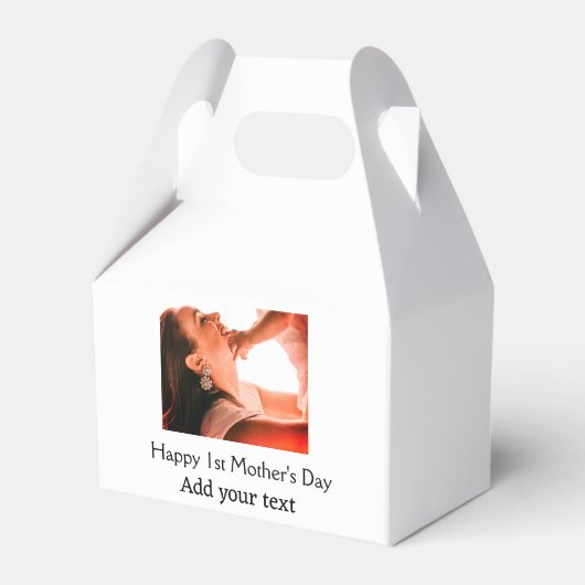 Gelukkige 1e Moederdag beste moeder ooit foto naam Bedankdoosjes (Voorkant Zijde)