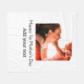 Gelukkige 1e Moederdag beste moeder ooit foto naam Fleece Deken (Voorkant (Horizontaal))