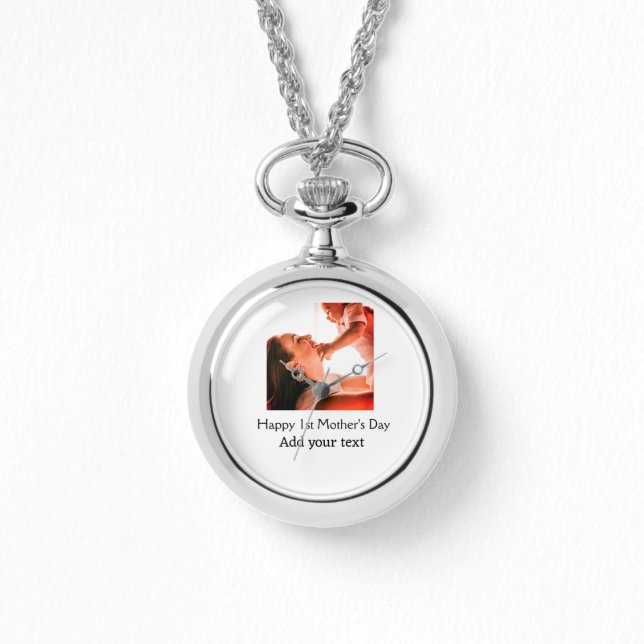 Gelukkige 1e Moederdag beste moeder ooit foto naam Horloge (Voorkant)