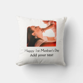Gelukkige 1e Moederdag beste moeder ooit foto naam Kussen