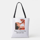 Gelukkige 1e Moederdag beste moeder ooit foto naam Tote Bag (Achterkant)