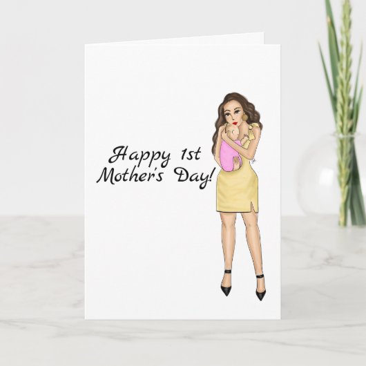 Gelukkige 1e Moederdag Kaart (Voorkant)