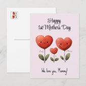 Gelukkige 1e Moederdag, Kaart van Pap & Baby, (Voorkant / Achterkant)