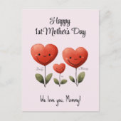 Gelukkige 1e Moederdag, Kaart van Pap & Baby, (Voorkant)