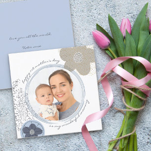 Gelukkige 1e Moederdag Mammie Moderne Bloem Foto