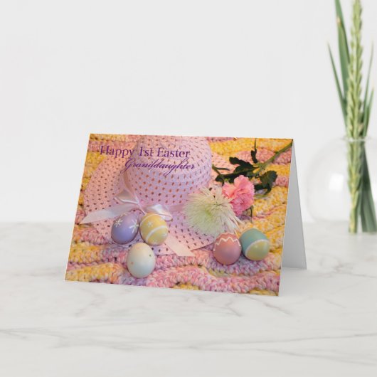 Gelukkige 1e Pasen kleindochter Feestdagen Kaart (Voorkant)