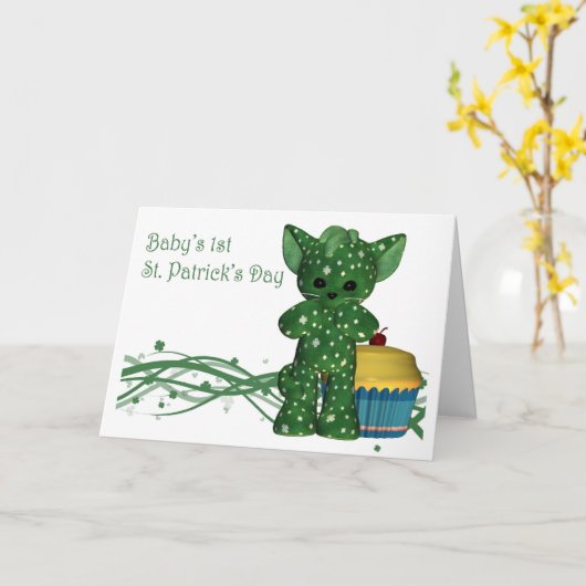 Gelukkige 1e St. Patrick's Day Kaart (Gele Bloem)