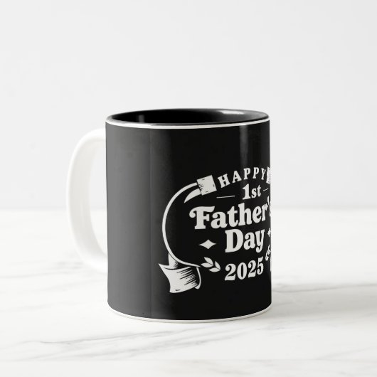 Gelukkige 1e Vaderdag 2025 Mok (Voorkant links)