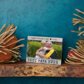 Gelukkige 1e Vaderdag beste papa ooit foto Fotoplaat (Zijkant)