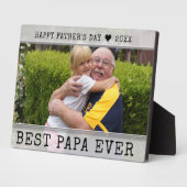 Gelukkige 1e Vaderdag beste papa ooit foto Fotoplaat (Zijkant)