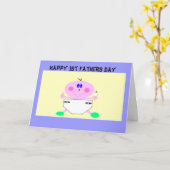 Gelukkige 1e Vaderdag Kaart (Gele Bloem)