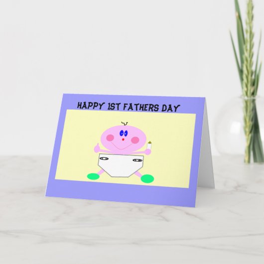 Gelukkige 1e Vaderdag Kaart (Voorkant)