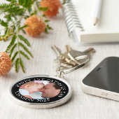 Gelukkige 1e Vaderdag. Mijn Schattigee papa Sleutelhanger (Zijkant)