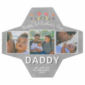 Gelukkige 1e Vaderdag Papa Herinnering 3 Foto Voetbal (Enkel)