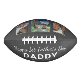 Gelukkige 1e Vaderdag Papa Keepsake 3 Foto American Football