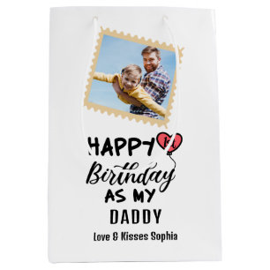 Gelukkige 1e Verjaardag als mijn Papa Custom Foto Medium Cadeauzakje