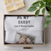 Gelukkige 1e Verjaardag als mijn Papa Custom Foto Tissuepapier (Geschenk)