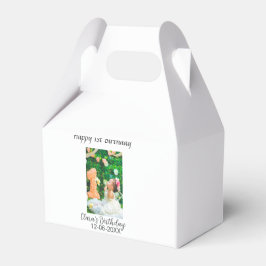 Gelukkige 1e verjaardag foto eenvoudige elegante c bedankdoosjes