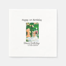 Gelukkige 1e verjaardag foto eenvoudige elegante c