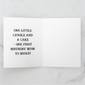 Gelukkige 1e verjaardag gefeliciteerd, naam & pupp kaart (Binnen)