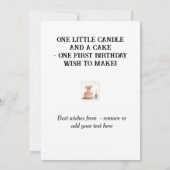 Gelukkige 1e verjaardag gefeliciteerd, naam & pupp kaart (Achterkant)