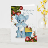 Gelukkige 1e verjaardag jongen kaart (Gele Bloem)