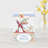 Gelukkige 1e verjaardag kaart (Gele Bloem)