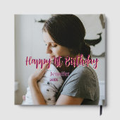 Gelukkige 1e verjaardag kinder baby moeder rood si gastenboek (Achterkant)