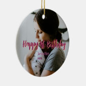 Gelukkige 1e verjaardag kinder baby moeder rood si keramisch ornament (Rechts)