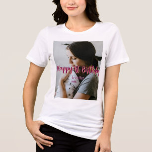 Gelukkige 1e verjaardag kinderen baby moeder rood Tri-Blend shirt