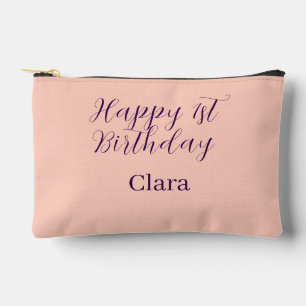 Gelukkige 1e verjaardag oranje paarse boho retro n etui