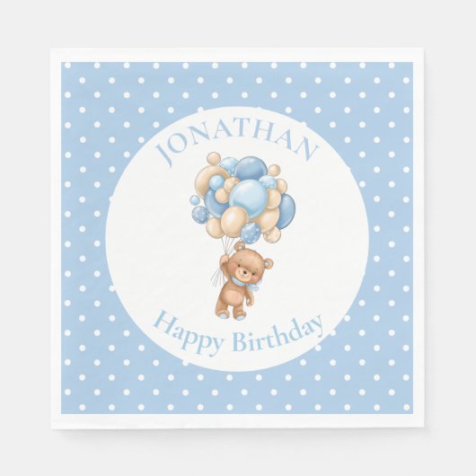Gelukkige 1e verjaardag, Teddy Servet (Voorkant)