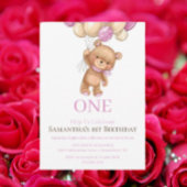 Gelukkige 1e verjaardag Teddybeer Kaart