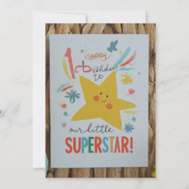 "Gelukkige 1e verjaardag van onze kleine superster Kaart