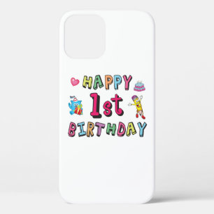 Gelukkige 1e verjaardag voor 1 jaar oude kinderen  Case-Mate iPhone case