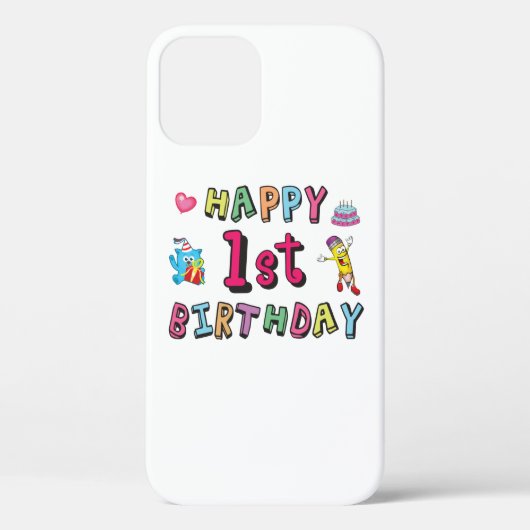 Gelukkige 1e verjaardag voor 1 jaar oude kinderen Case-Mate iPhone case (Achterkant)