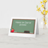 Gelukkige 1st Dag van School, Bord Kaart (Gele Bloem)