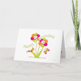 Gelukkige 1st Verjaardag Caterpiller - Vlinder Kaart