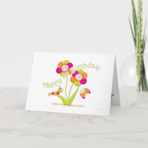 Gelukkige 1st Verjaardag Caterpiller - Vlinder Kaart