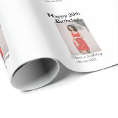 Gelukkige 20e verjaardag foto modern eenvoudig min cadeaupapier (Rol Hoek)